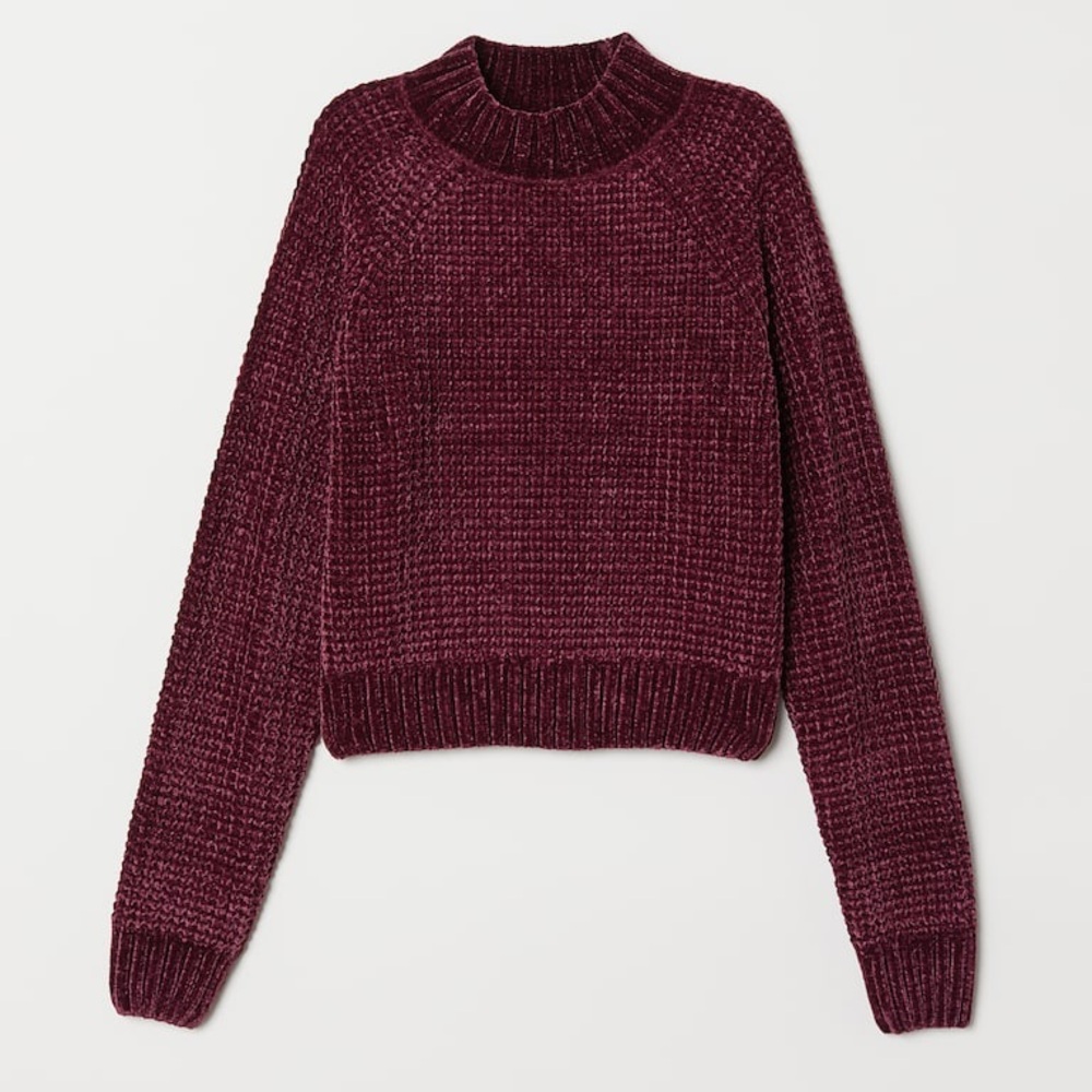 H&M Rich Burgundy Turtleneck Sweater